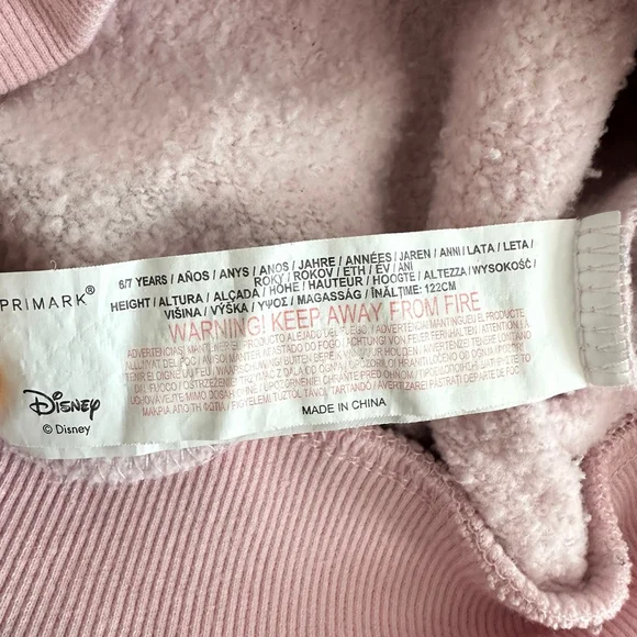 Disney Stitch Angel Sweatshirt Girls 6-7 Pink Primark Graphic Pullover - Picture 5 of 5